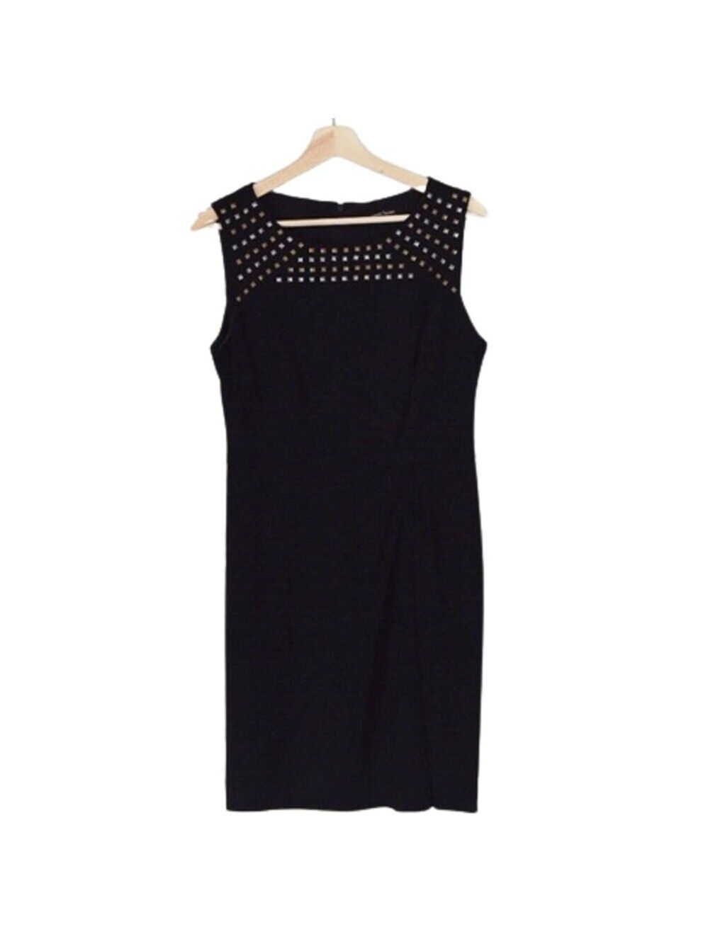 Nanette Lepore Black Caravan Sleeveless Studded Sheath Mini Dress Size 2 LBD - Picture 2 of 9